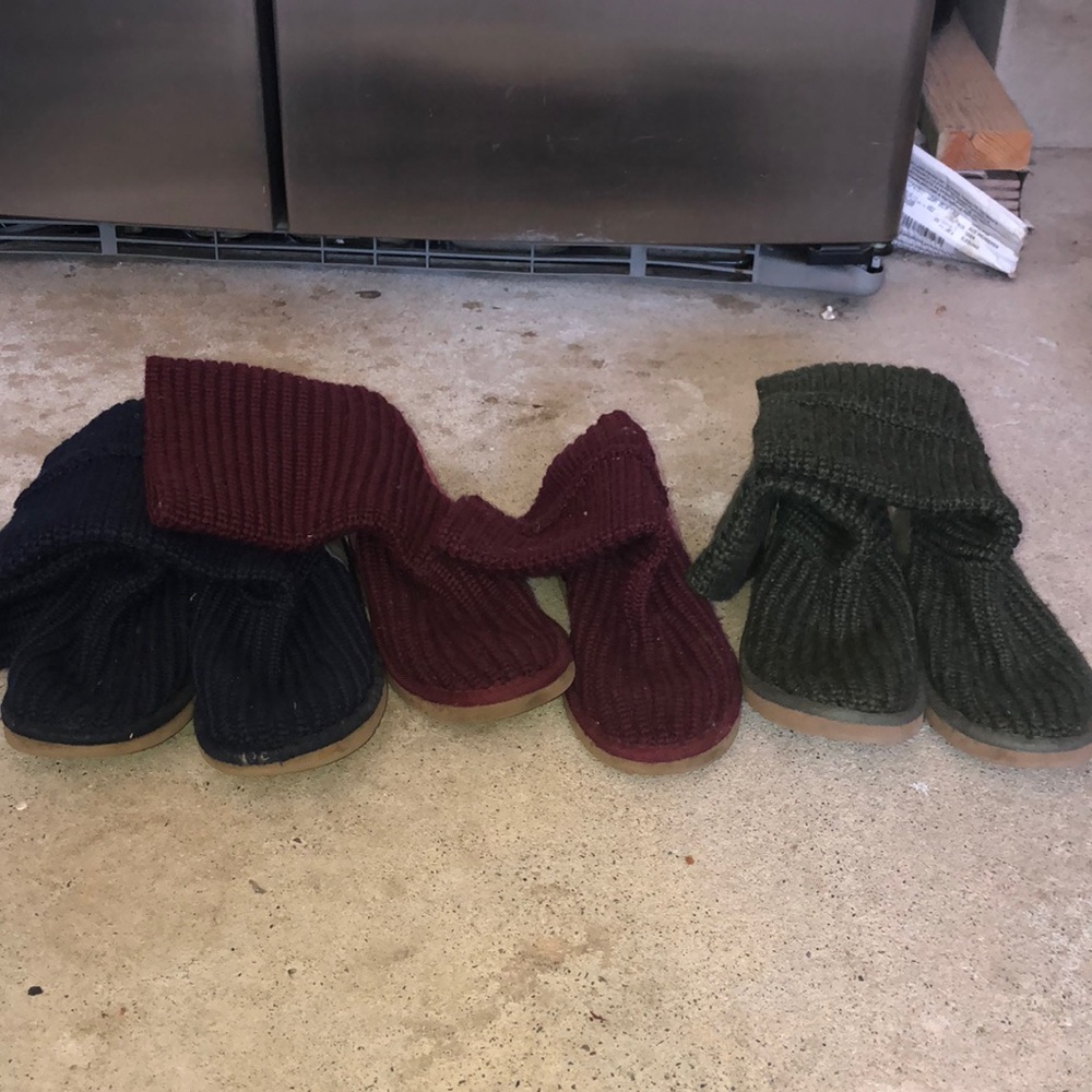 3 pairs of croquet ugg boots